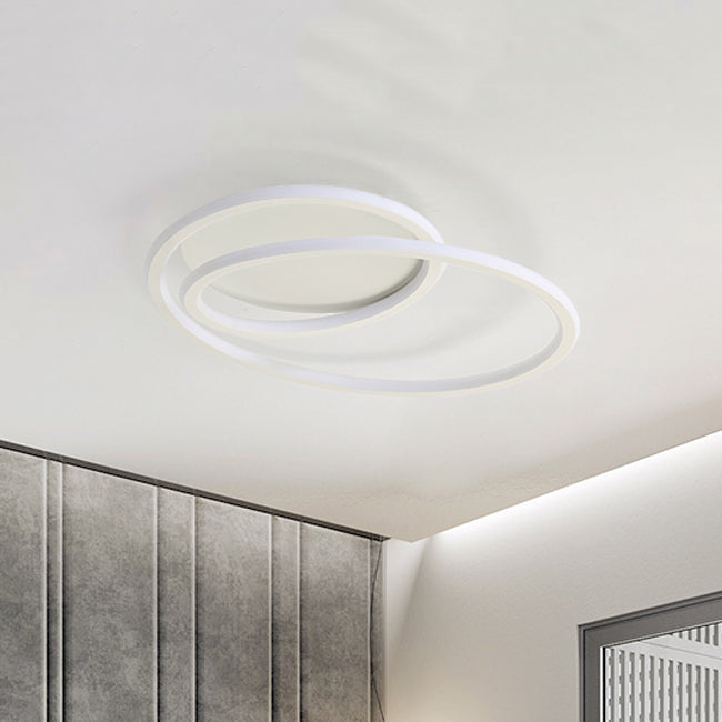 Linear Shape Ceiling Fixture Modern Style Metal 1 Light Ceiling Mounted Light