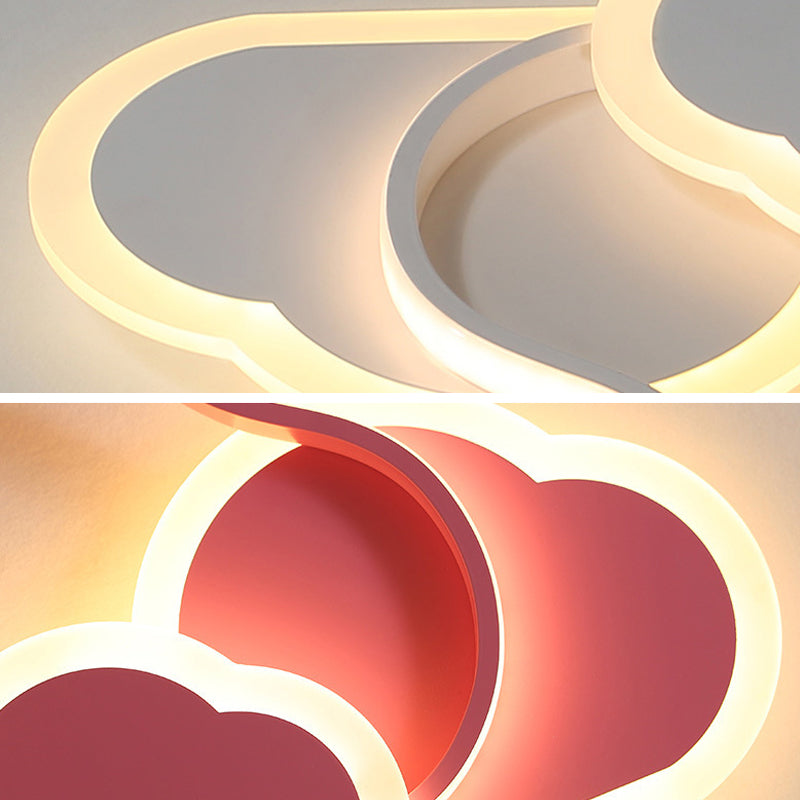 Nubes Contemporáneas Flush Metal Ligero 3-Soporte De Techo De Montaje A Ras De Luz