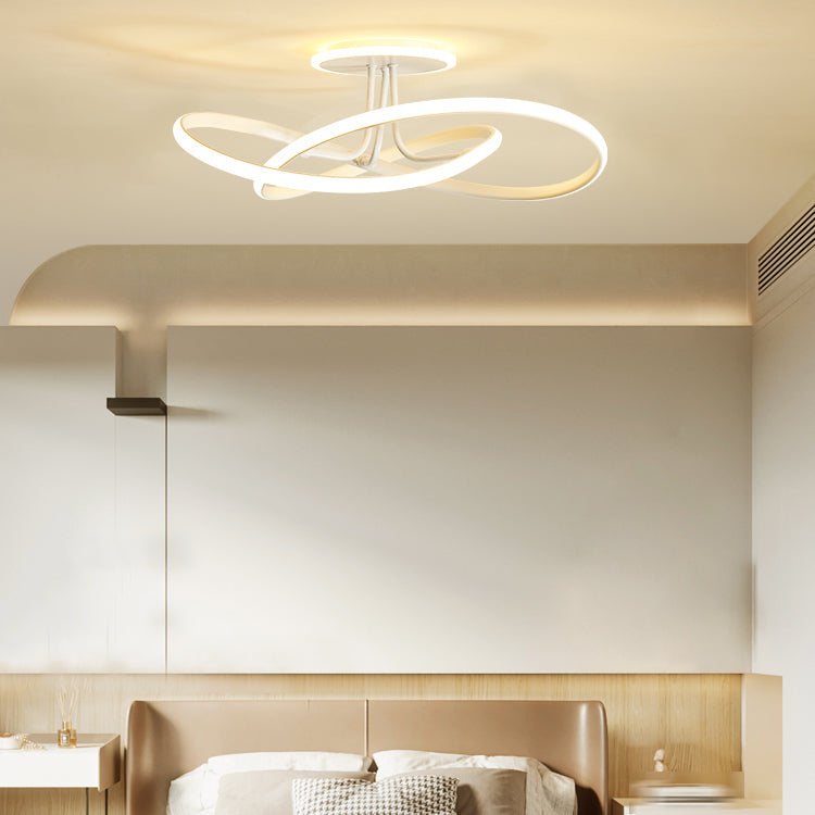 Moderne stijl lineaire vorm plafondarmaturen metaal 2 lichte plafondverlichting