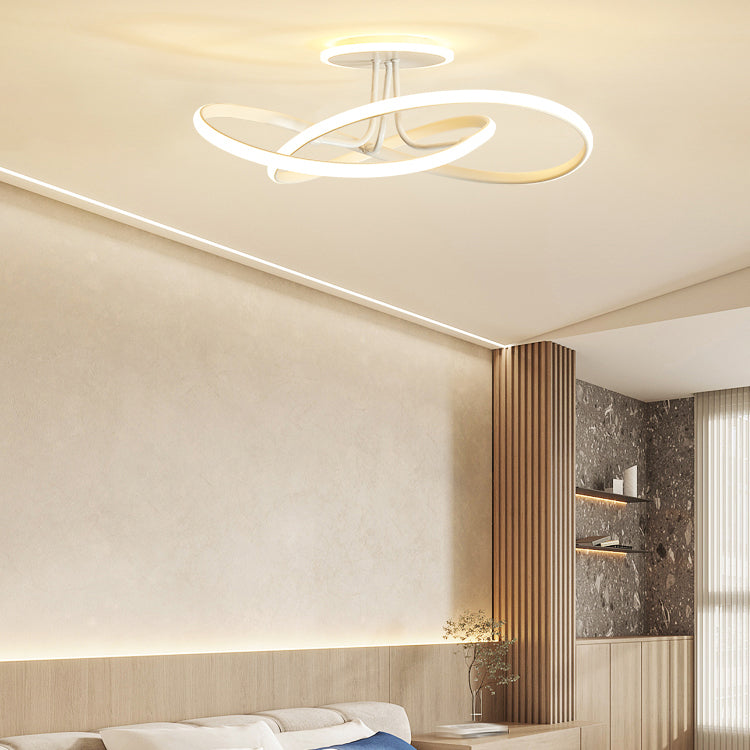 Moderne stijl lineaire vorm plafondarmaturen metaal 2 lichte plafondverlichting