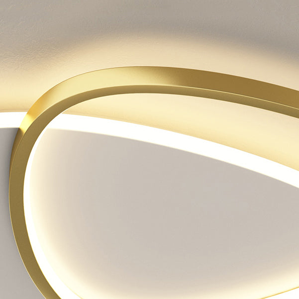 2 Light Triangular Ceiling Lamp Modern Style Metal Ceiling Lighting for Living Room