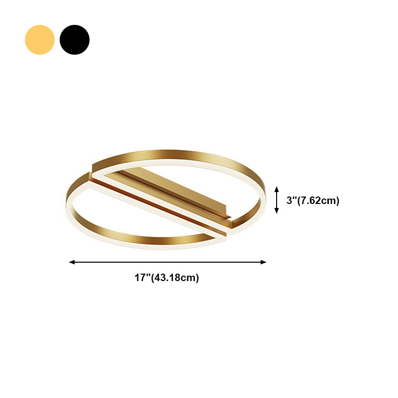 Hedendaagse Geometrisch Flush Light Metal 2 Light Flush Mount Plafond