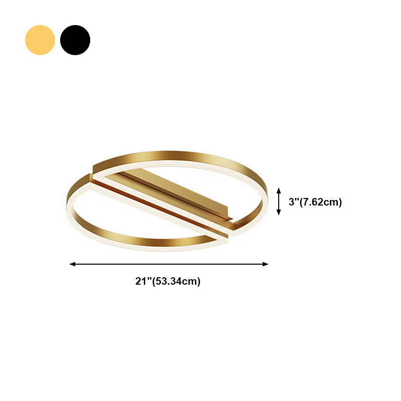 Hedendaagse Geometrisch Flush Light Metal 2 Light Flush Mount Plafond