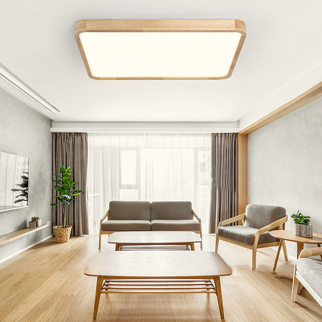 Metal Geométrico Flush Techo Ligero moderno 1-Luz de techo de luz de techo en marrón