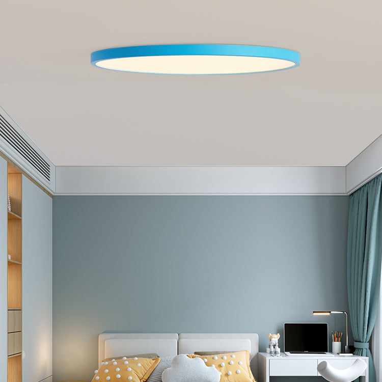 Lámpara de techo de forma redonda de estilo moderno, lámpara montada en techo de metal, 1 luz