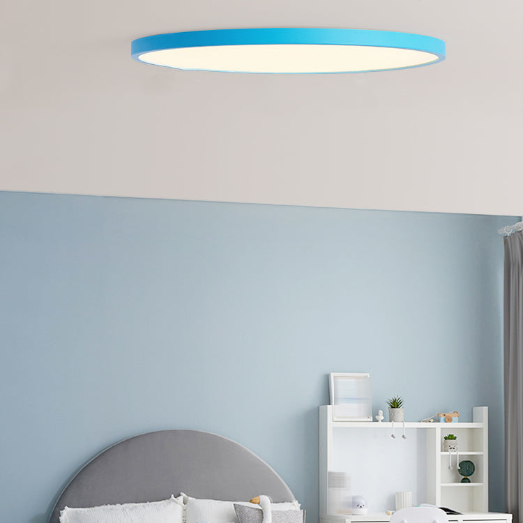 Lámpara de techo de forma redonda de estilo moderno, lámpara montada en techo de metal, 1 luz