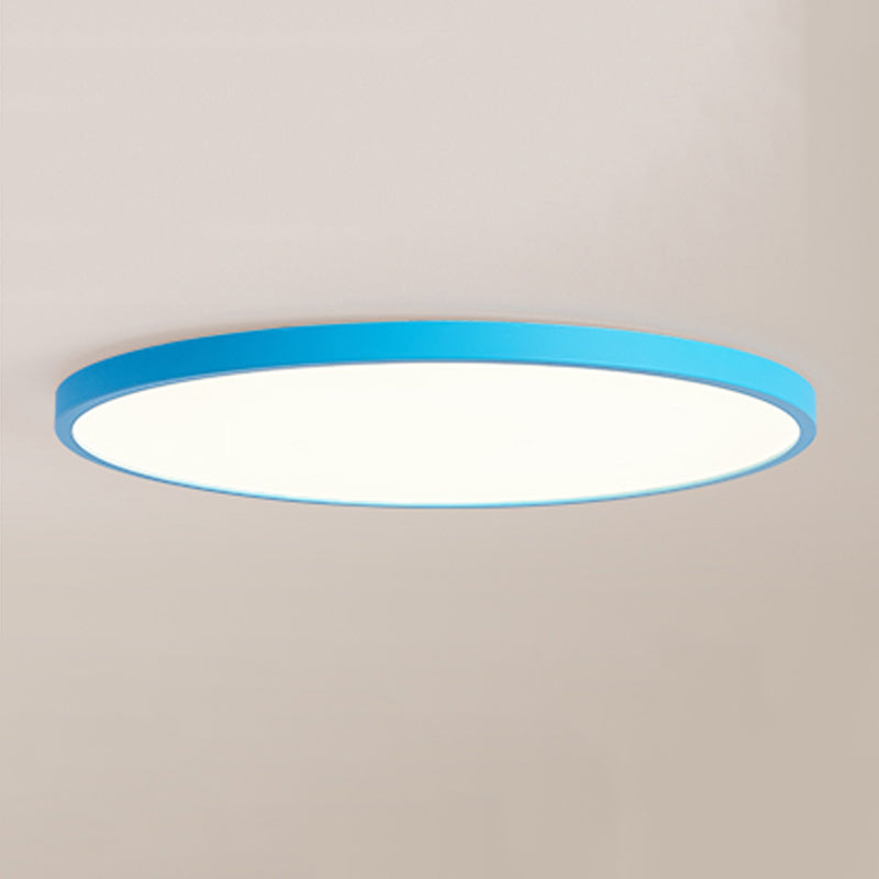 Lámpara de techo de forma redonda de estilo moderno, lámpara montada en techo de metal, 1 luz