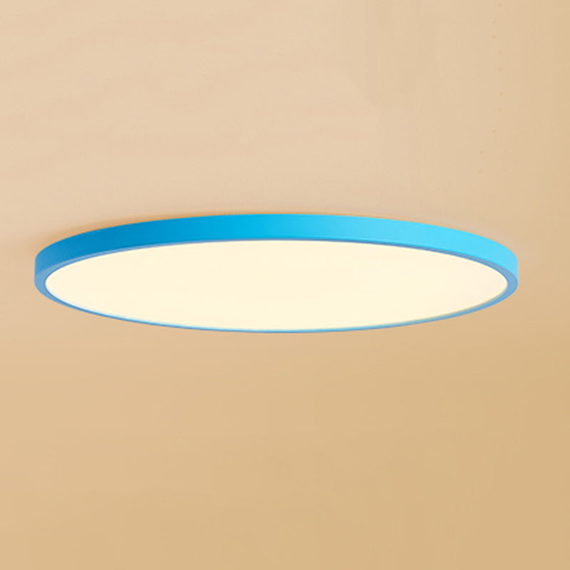 Lámpara de techo de forma redonda de estilo moderno, lámpara montada en techo de metal, 1 luz