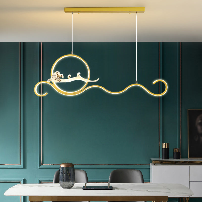 Estilo contemporáneo Luces colgantes de forma lineal Metal de 2 accesorios de iluminación colgante