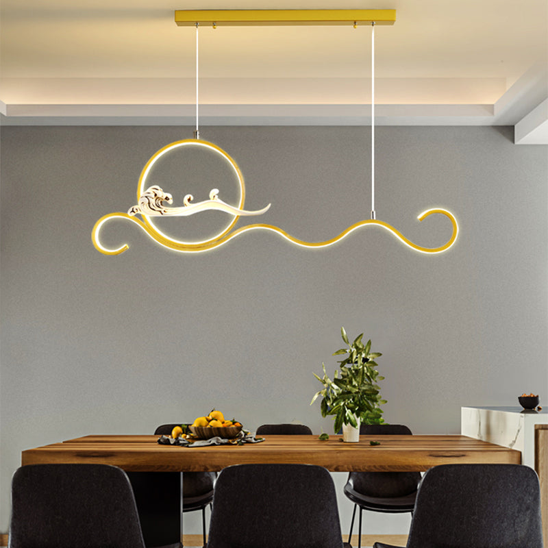 Estilo contemporáneo Luces colgantes de forma lineal Metal de 2 accesorios de iluminación colgante