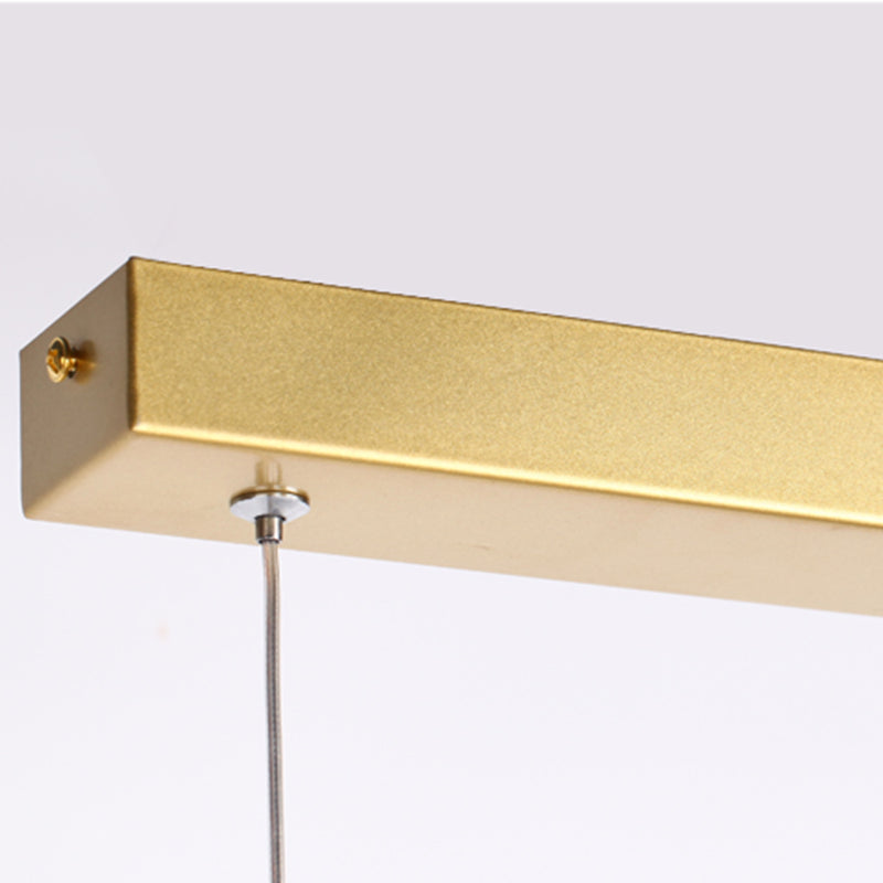 Linear Shape Island Lights Contemporary Style Metal 2 Light Pendant Lighting Fixtures