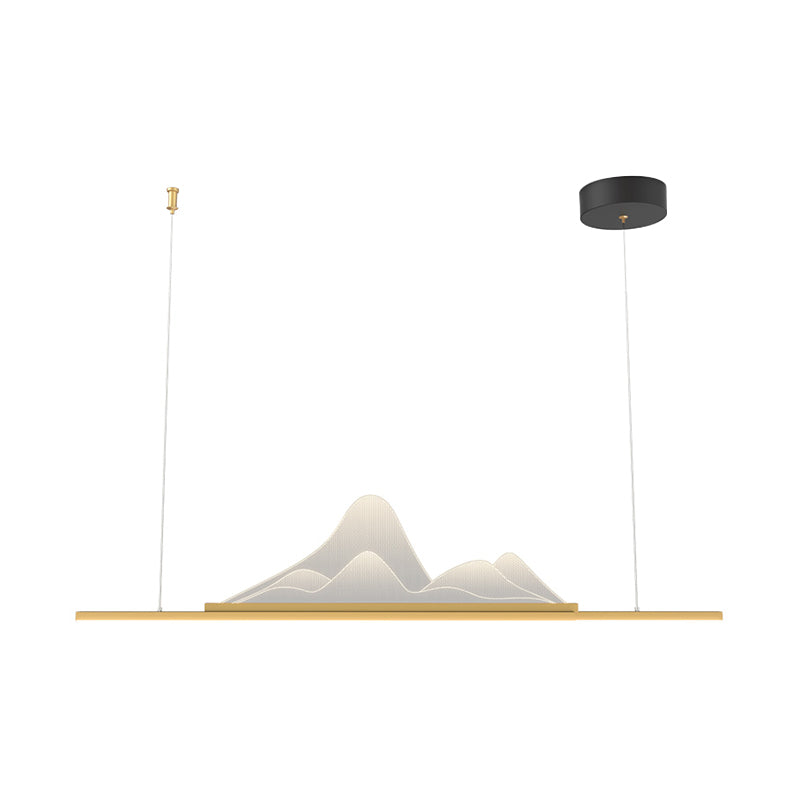 Iluminación de colgante de metal moderno Luz de colgante lineal de 1 luces