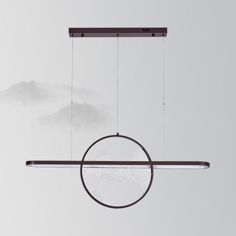 Modern Geometric Pendant Lighting Metal 2-Light Island Pendant Lights