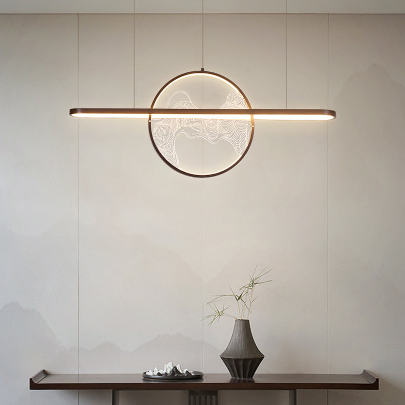 Modern Geometric Pendant Lighting Metal 2-Light Island Pendant Lights