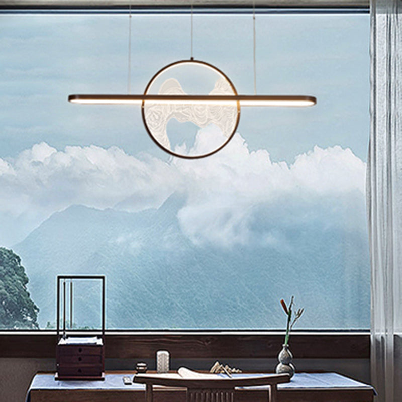 Modern Geometric Pendant Lighting Metal 2-Light Island Pendant Lights