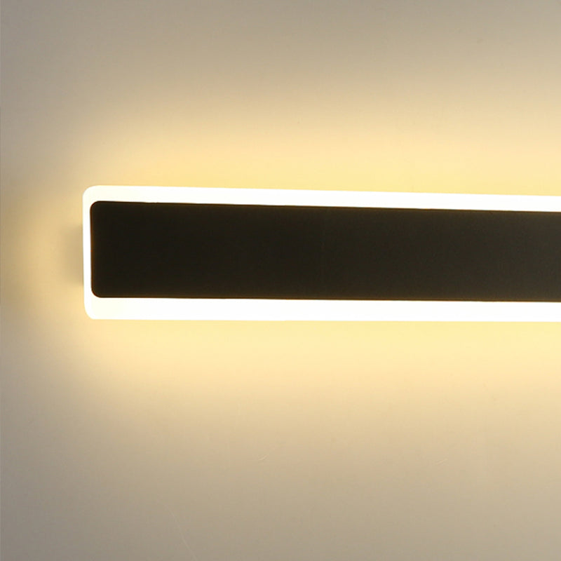 Linearer Schatten Metall Wandleuchter moderner Stil Einleichter Wandhalterung Beleuchtung