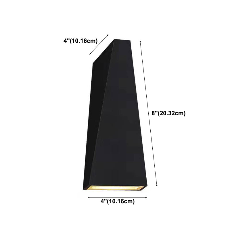 Sombra geométrica iluminación de pared de metal estilo moderno 2 luces luces de pared apliques