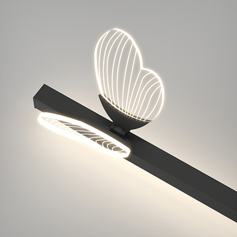 Linearer Schatten Metall Wandleuchte moderne Style 2 Lichter Wandmontage Licht