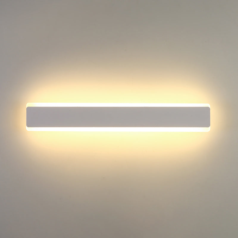 Linear Shade Metal Wall Sconce Modern Style Single Light Wall Mount Light