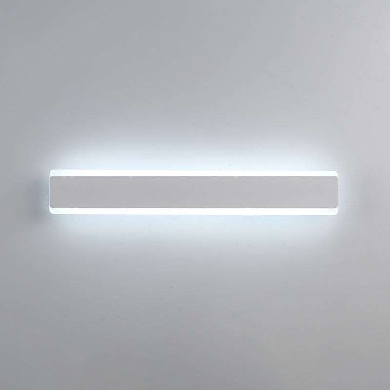 Linear Shade Metal Wall Sconce Modern Style Single Light Wall Mount Light