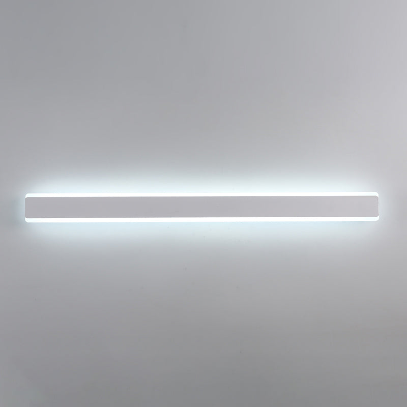 Linear Shade Metal Wall Sconce Modern Style Single Light Wall Mount Light