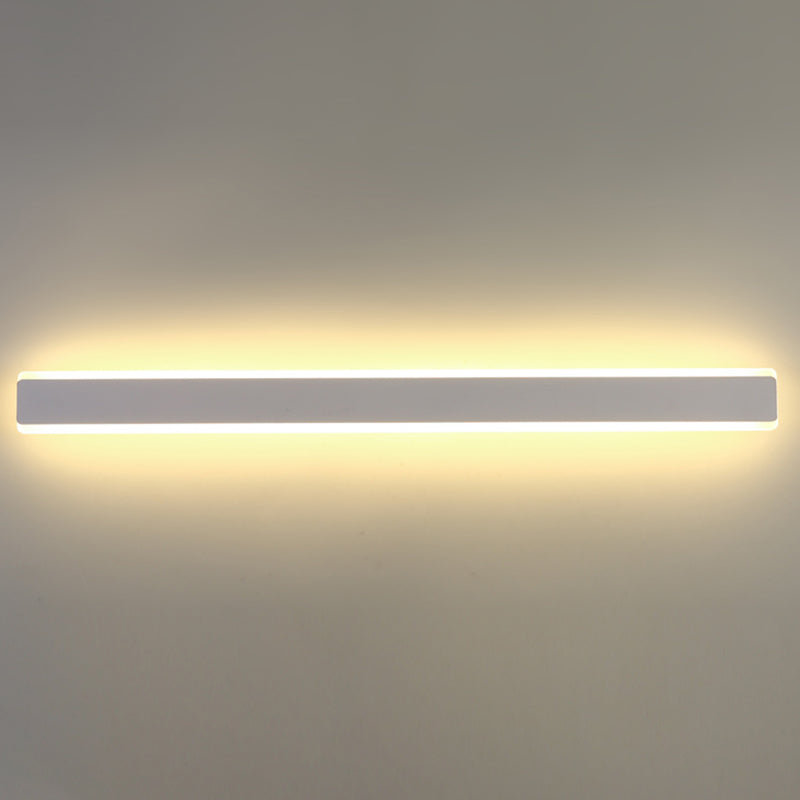 Linear Shade Metal Wall Sconce Modern Style Single Light Wall Mount Light