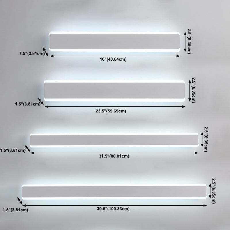 Linear Shade Metal Wall Sconce Modern Style Single Light Wall Mount Light