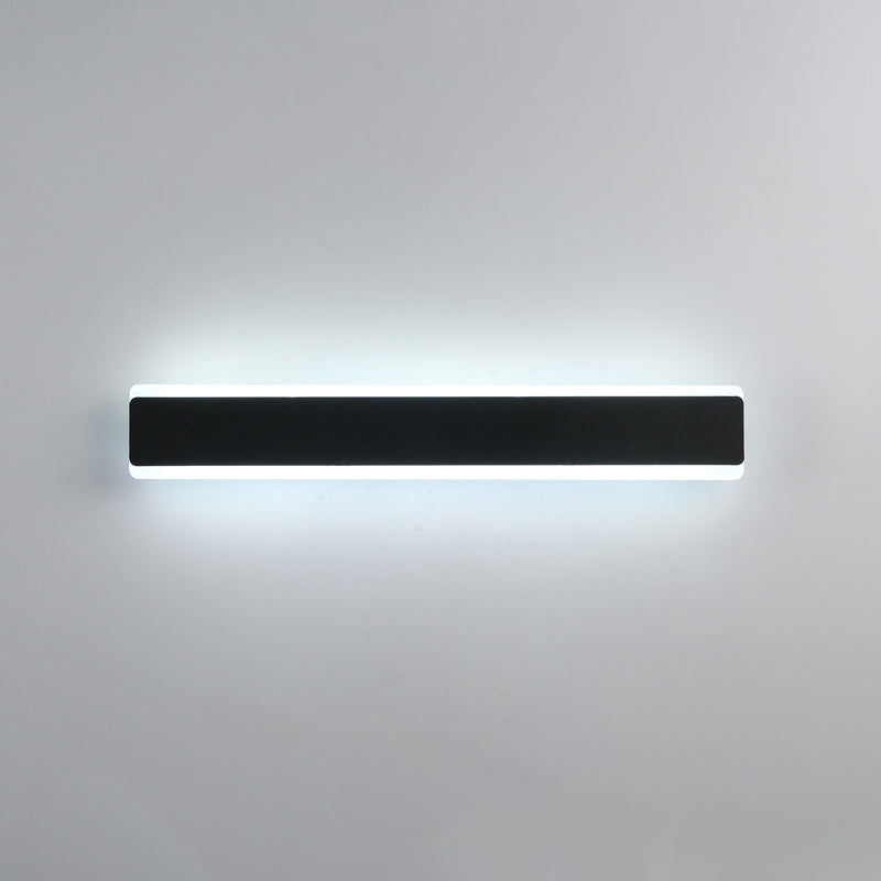 Linear Shade Metal Wall Sconce Modern Style Single Light Wall Mount Light