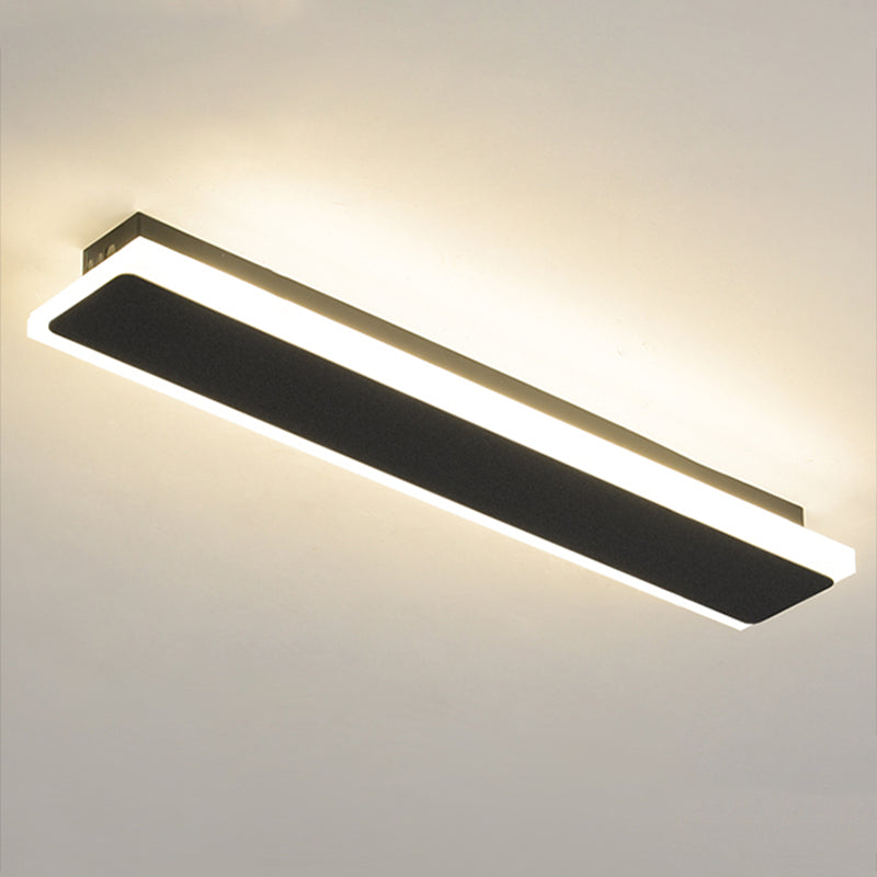 Linear Shade Metal Wall Sconce Modern Style Single Light Wall Mount Light
