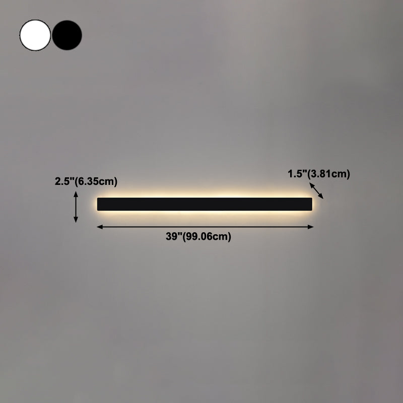 Linearer Schatten Metall Wandleuchten moderner Stil 1 Lichtwandmontage Licht