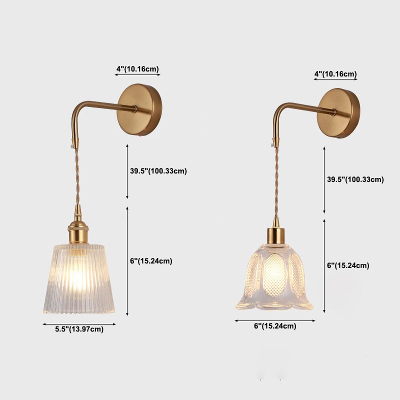 1 lumière géométrique mural luminaire de style industriel Idées d'éclairage mural en verre industriel lumières
