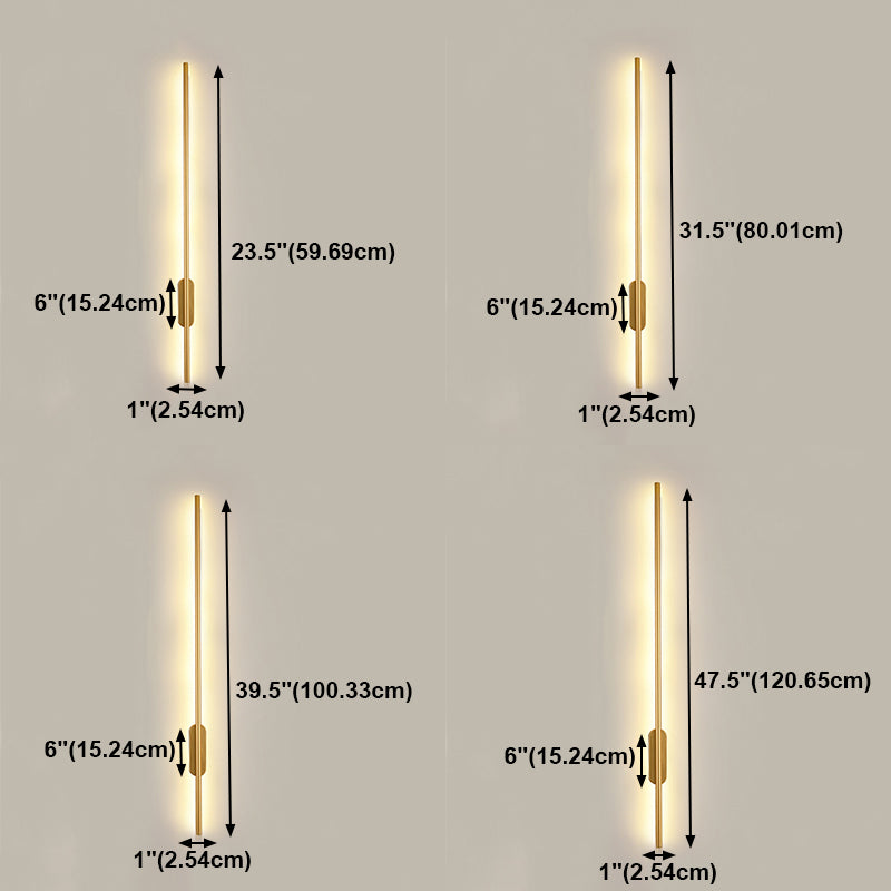 Linearer Schatten Metall Wandleuchten moderner Stil 1 Lichtwandmontage Licht