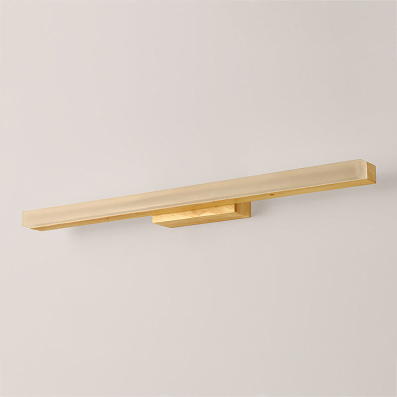 Wood Linear Vanity Wall Sconce Modern Style 1 Light Vanity Lighting Fixtures