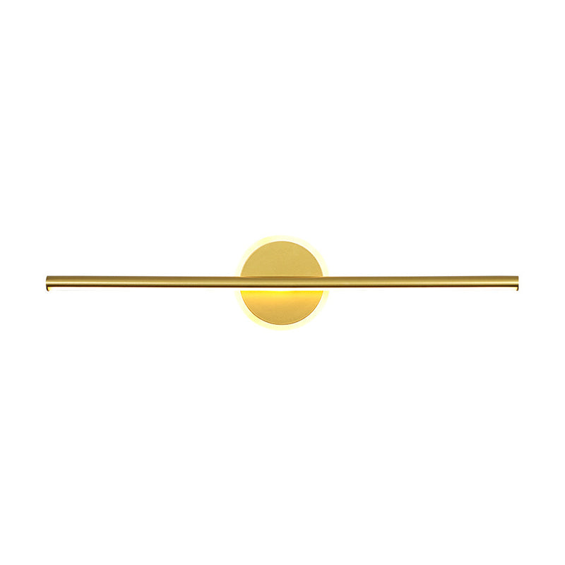 Metal Linear Vanity Wall Sconce Modern Style 1 Light Vanity Lighting Fixtures in Gold