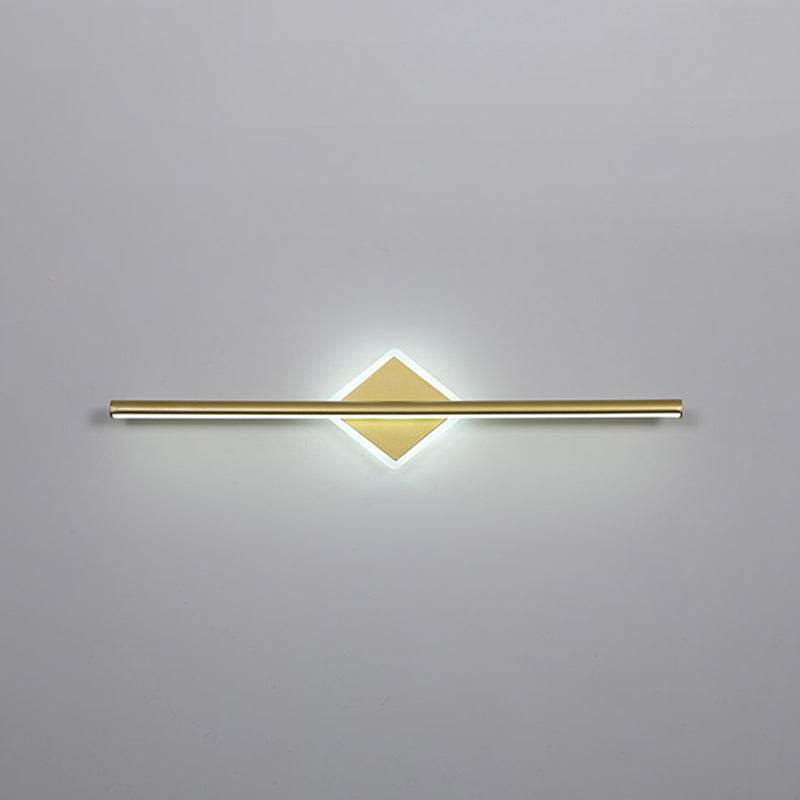 Metal Linear Vanity Wall Sconce Modern Style 1 Light Vanity Lighting Fixtures in Gold