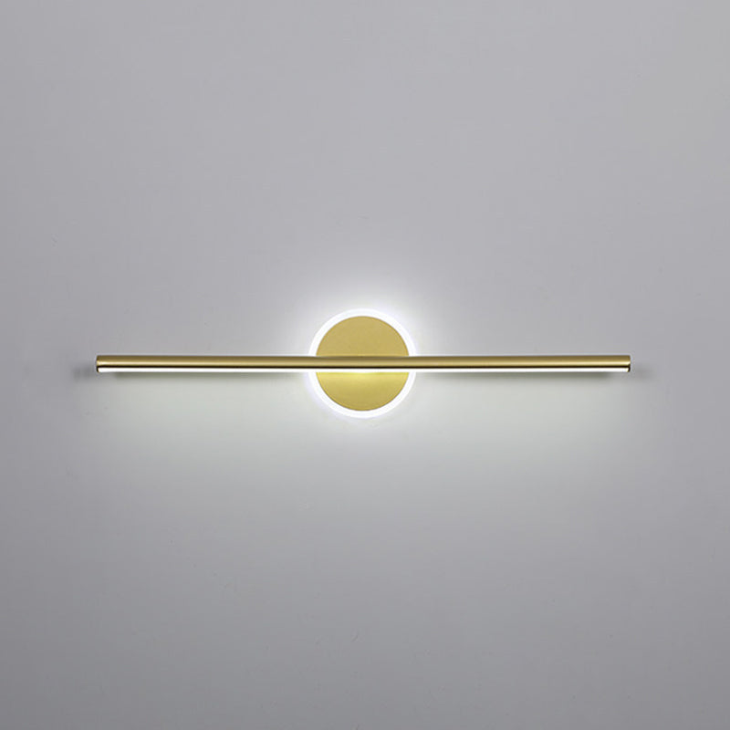 Metal Linear Vanity Wall Sconce Modern Style 1 Light Vanity Lighting Fixtures in Gold