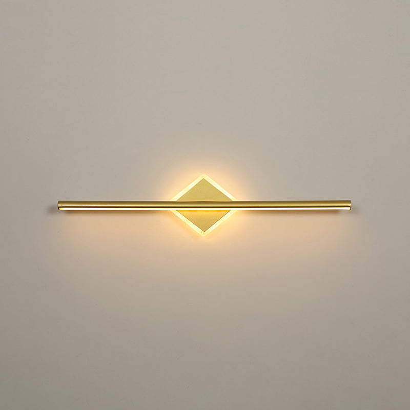 Metal Linear Vanity Wall Sconce Modern Style 1 Light Vanity Lighting Filtring in Gold