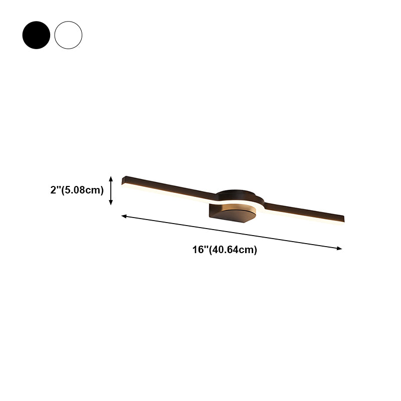 Metal Thin Vanity Wall Sconce Modern Style 1 Light Vanity Lighting Fixtures