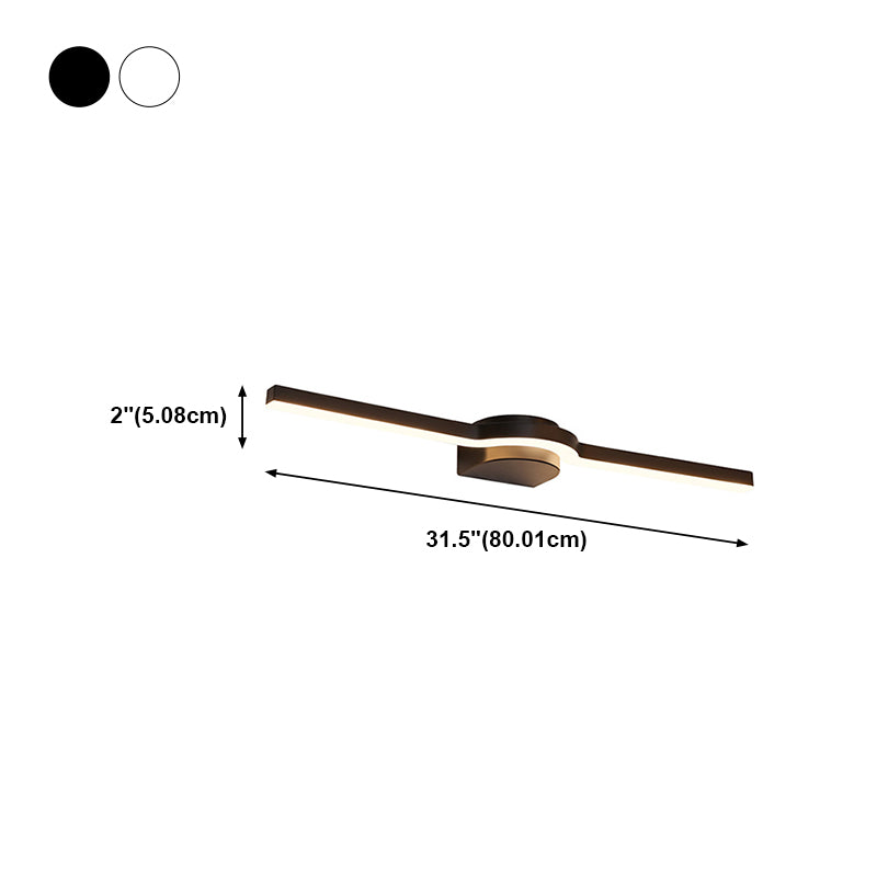 Metal Thin Vanity Wall Sconce Modern Style 1 Light Vanity Lighting Fixtures