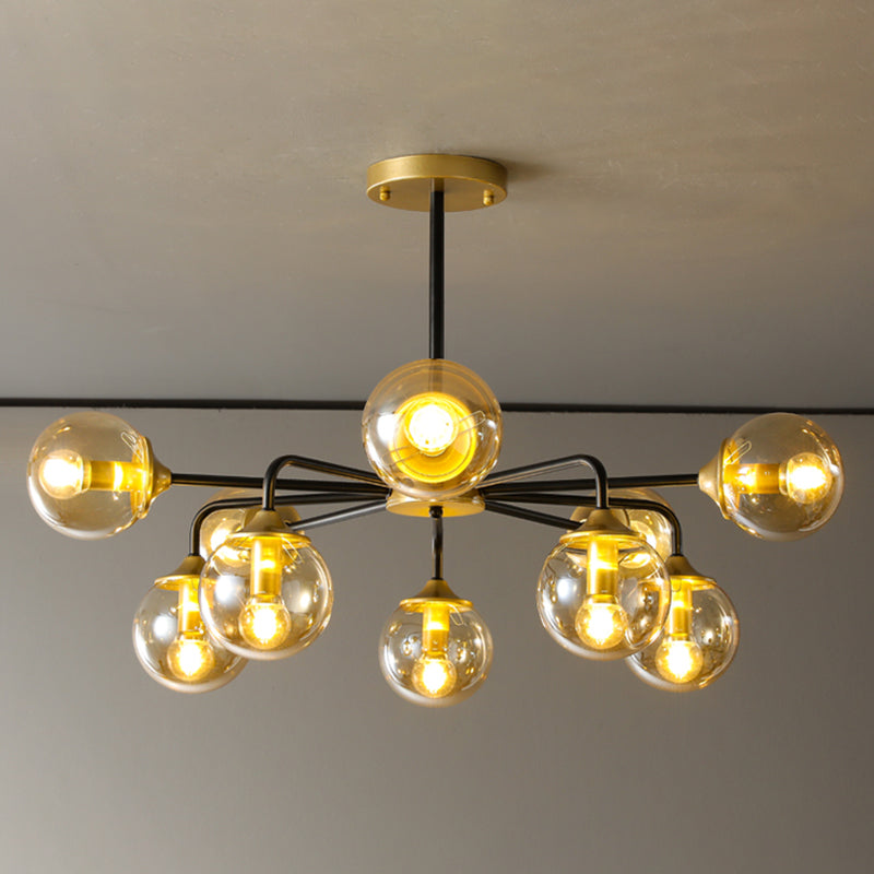 Contemporary Globe Chandelier Lights Glass Chandelier Light Fixture for Living Room