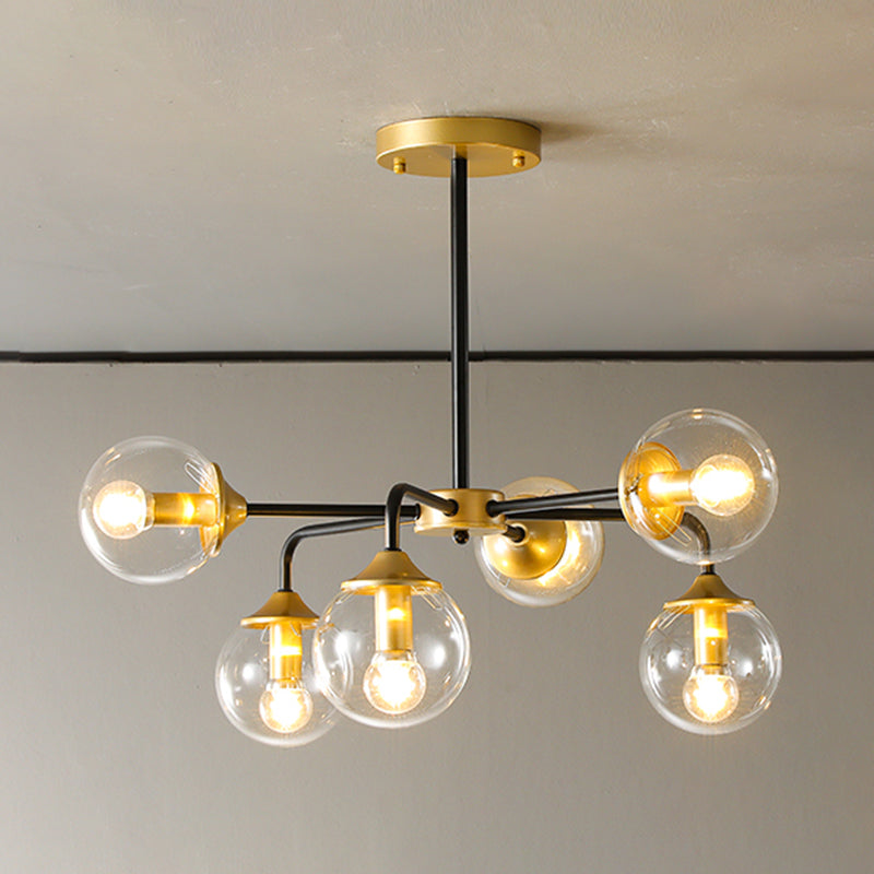 Contemporary Globe Chandelier Lights Glass Chandelier Light Fixture for Living Room