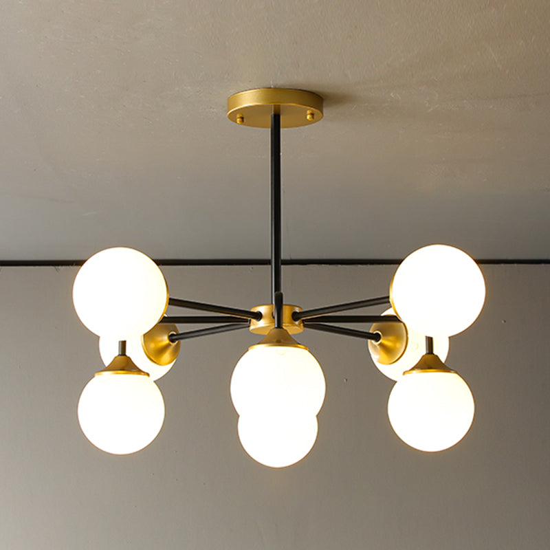 Contemporary Globe Chandelier Lights Glass Chandelier Light Fixture for Living Room