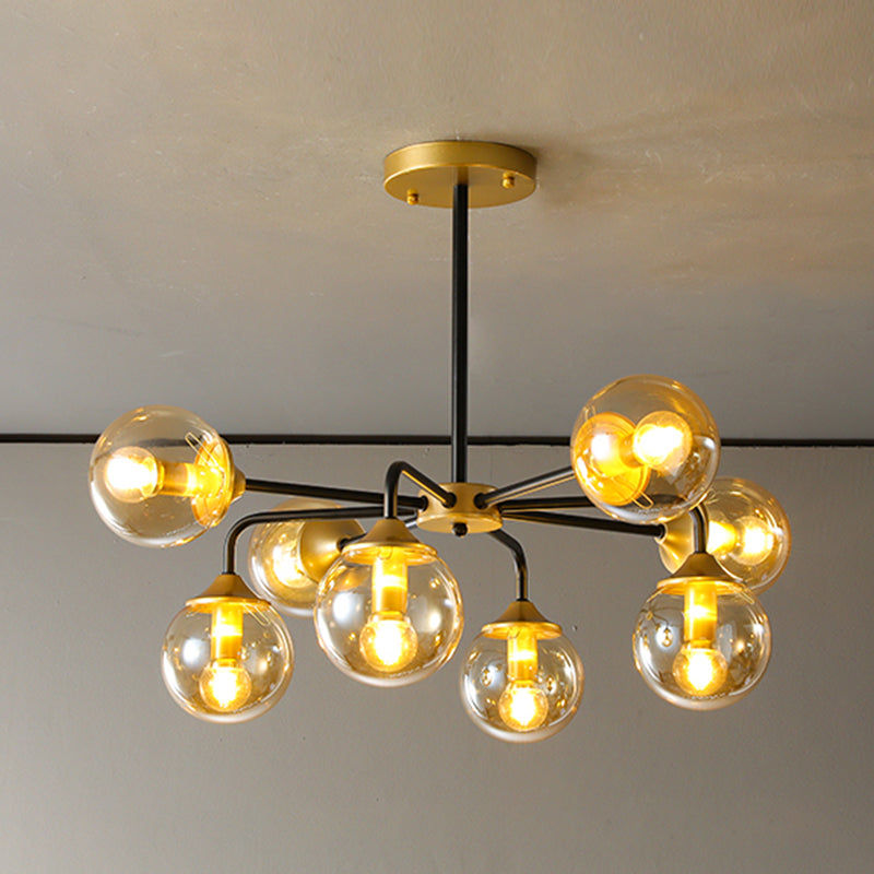 Contemporary Globe Chandelier Lights Glass Chandelier Light Fixture for Living Room