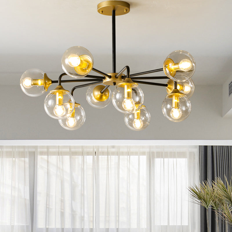 Contemporary Globe Chandelier Lights Glass Chandelier Light Fixture for Living Room