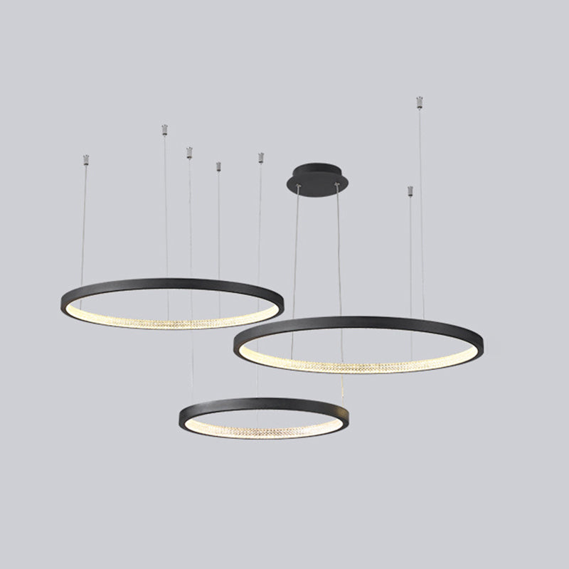 Runde Form hängende Lampenvorrichtung moderne Style -Anhängerlampe in Schwarz für Wohnzimmer