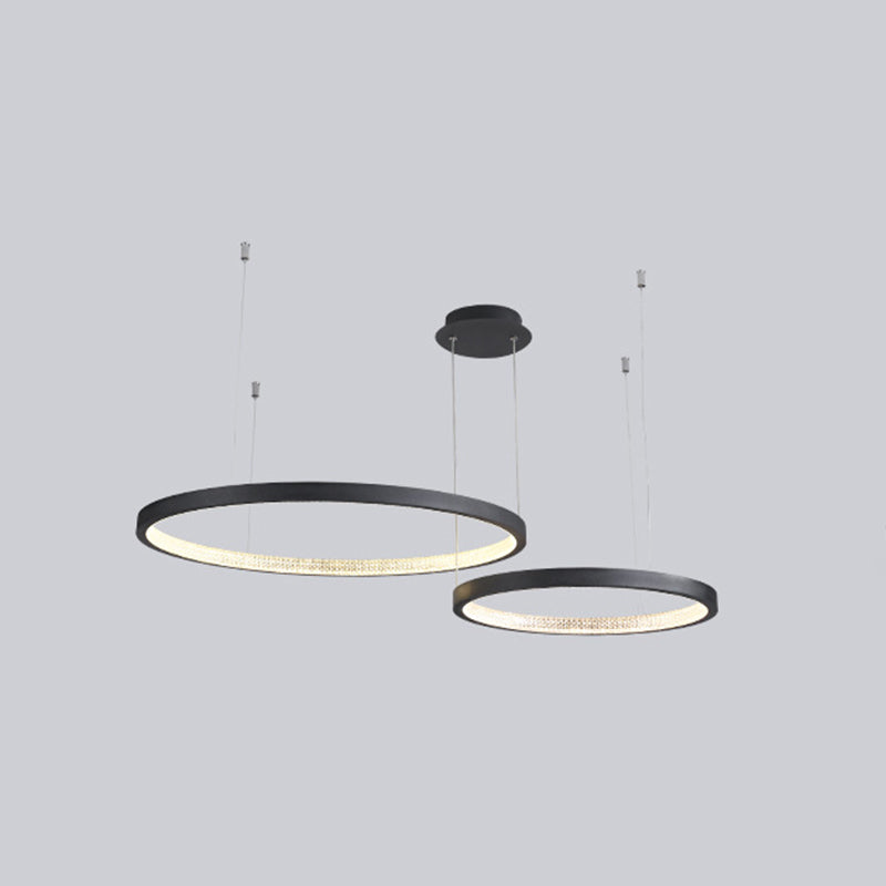 Runde Form hängende Lampenvorrichtung moderne Style -Anhängerlampe in Schwarz für Wohnzimmer