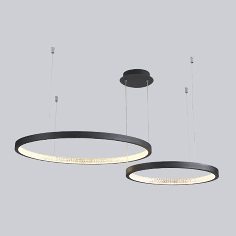 Runde Form hängende Lampenvorrichtung moderne Style -Anhängerlampe in Schwarz für Wohnzimmer