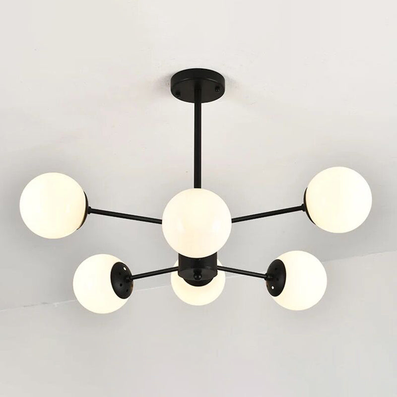 Moderner Globe Kronleuchter Lichter Glas Kronleuchterleuchte für Wohnzimmer