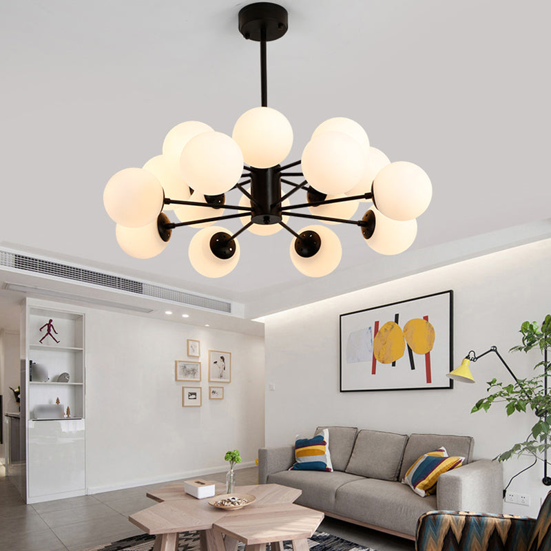 Moderner Globe Kronleuchter Lichter Glas Kronleuchterleuchte für Wohnzimmer
