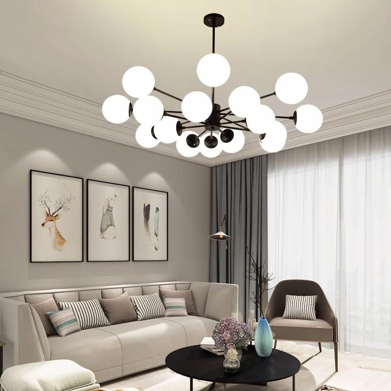 Modern Globe Chandelier Lights Glass Chandelier Light Fixture for Living Room